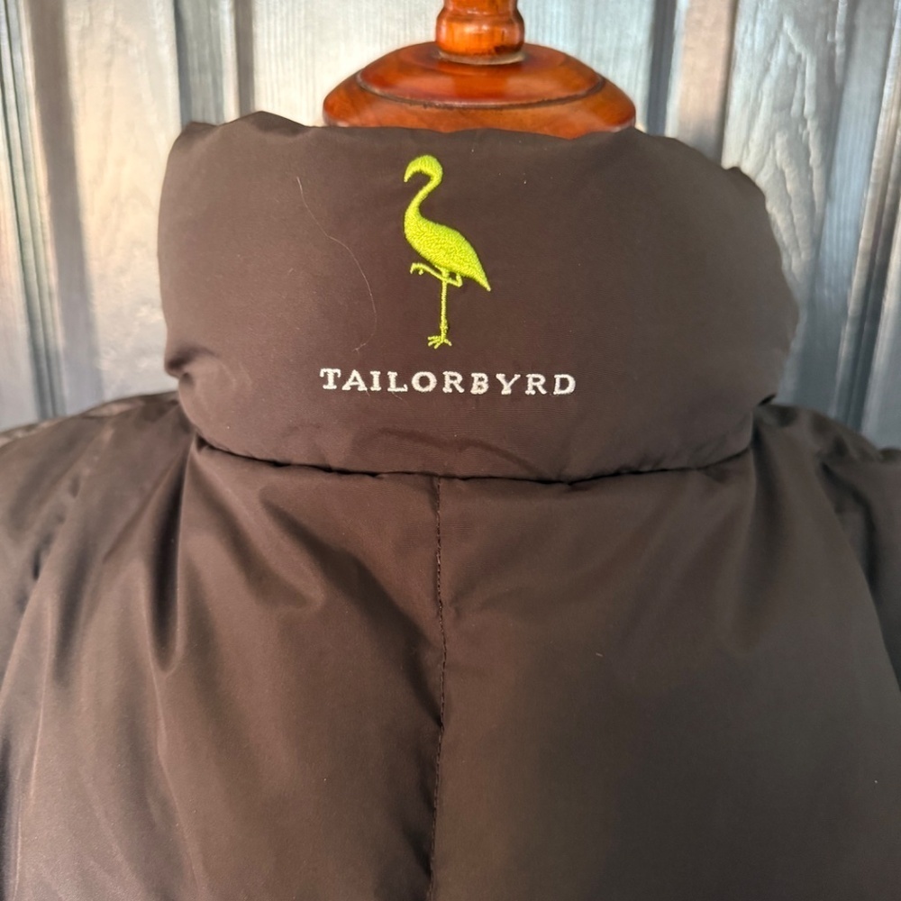 TailorByrd Brown Down Filled Fleece Lined Puffer Vest Mens Size Medium Outdoor - Picture 6 of 9